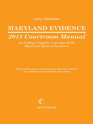 cover image of Maryland Evidence Courtroom Manual